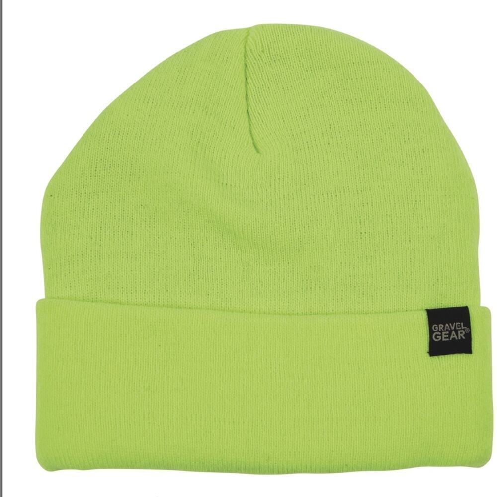 Gravel Gear Neon Watch Cap Work Hat Beanie Yellow High Visibility One Size